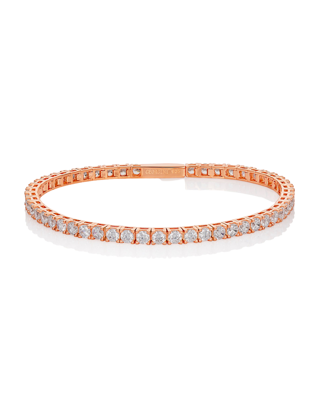Georgini Selena 3Mm Tennis Bracelet Rose Gold Mocha Australia