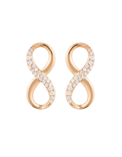 Georgini Forever Infinity Earrings w/ CZ - Rose Gold | Mocha Australia