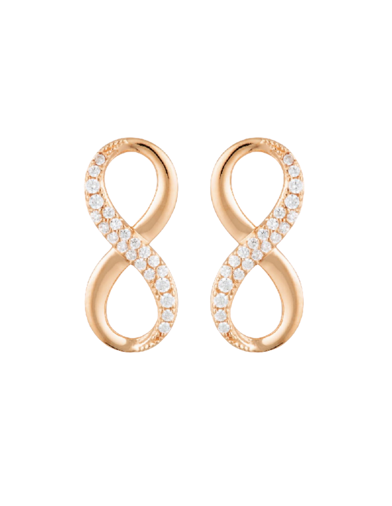 Georgini Forever Infinity Earrings w/ CZ - Rose Gold | Mocha Australia