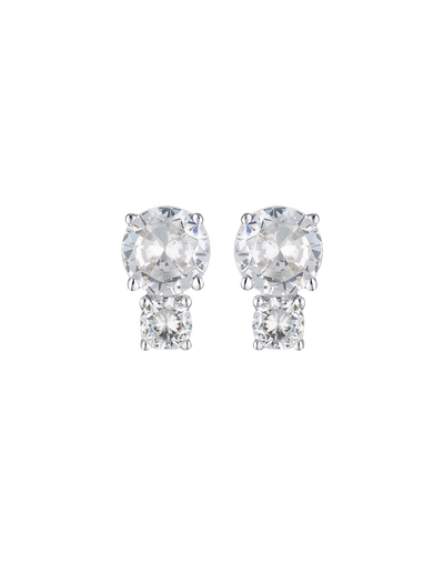 Georgini Duo Stud Earrings w/ CZ - Silver | Mocha Australia