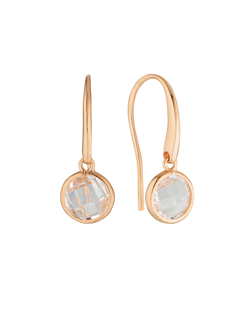 Georgini Lucent Small Hook Earrings - Rose Gold | Mocha Australia