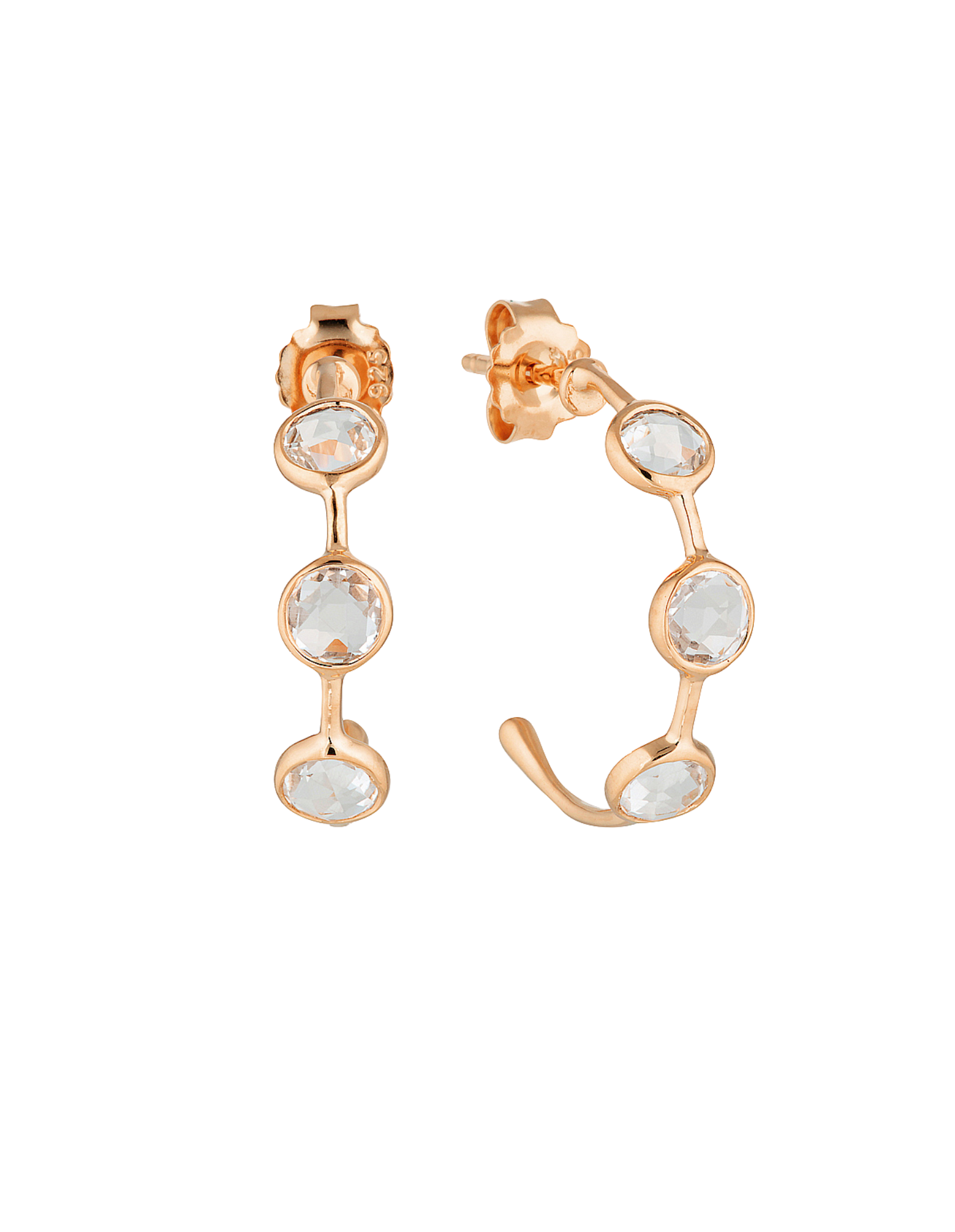Rose gold crawler earrings 2025