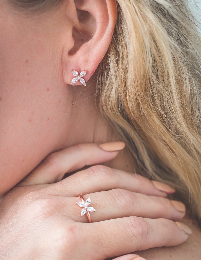 Georgini Heirloom Favoured Earrings - Rose Gold | Mocha Australia