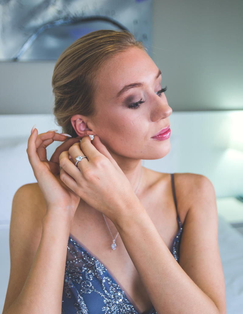 Georgini Aurora First Blush Earrings - Silver | Mocha Australia