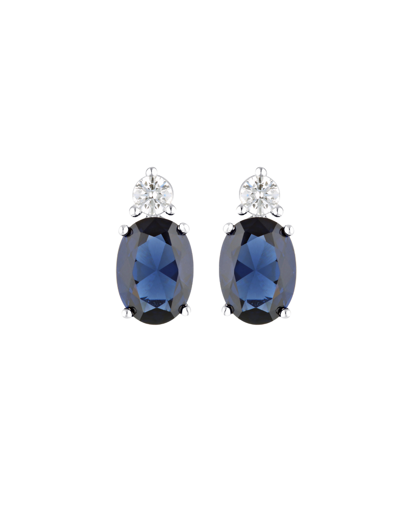 Georgini Aurora Australis Earrings - Silver/Sapphire | Mocha Australia