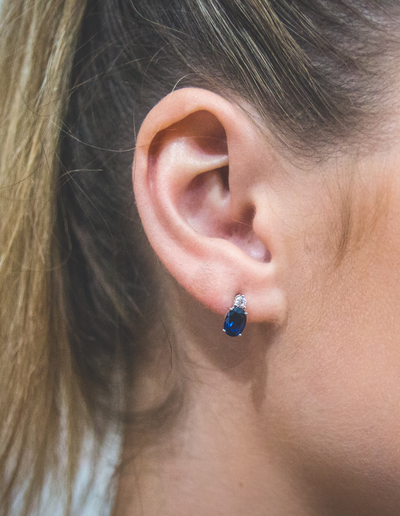 Georgini Aurora Australis Earrings - Silver/Sapphire | Mocha Australia