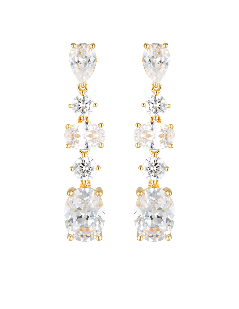 Georgini Iconic Bridal Christina Earrings - Gold | Mocha Australia