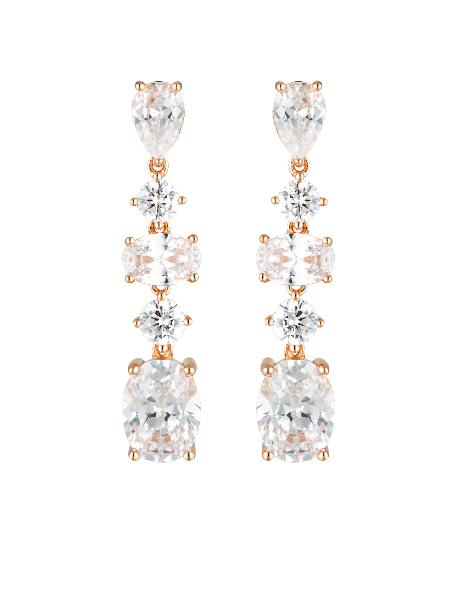 Georgini Iconic Bridal Christina Earrings Rose Gold