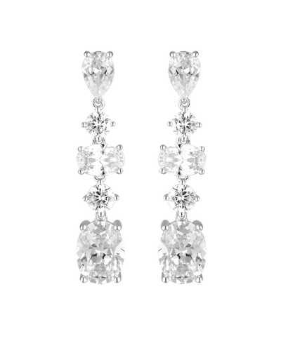 Georgini Iconic Bridal Christina Earrings - Silver | Mocha Australia