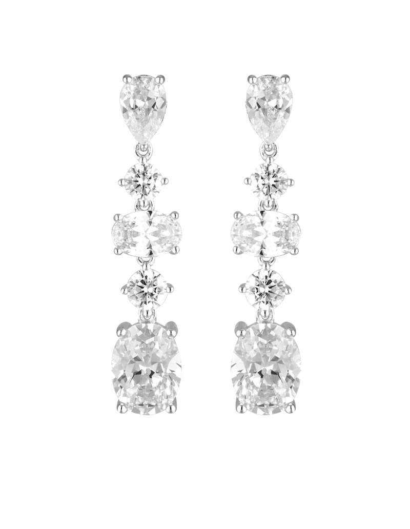 Georgini Iconic Bridal Christina Earrings - Silver | Mocha Australia