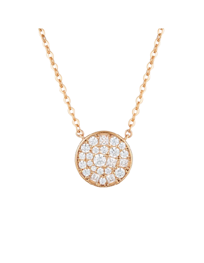 Georgini Mosaic Disc Pendant - Rose Gold | Mocha Australia