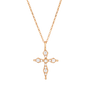 Georgini Bless Mini Cross Pendant w/ CZ - Rose Gold