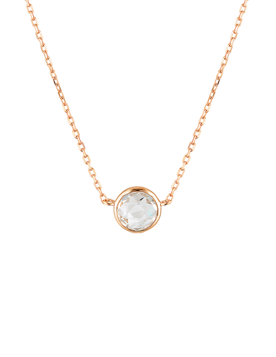 Georgini Lucent Necklace w/ White Topaz - Rose Gold | Mocha Australia