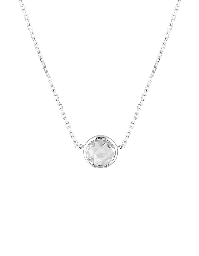 Georgini Lucent Necklace w/ White Topaz - Silver | Mocha Australia