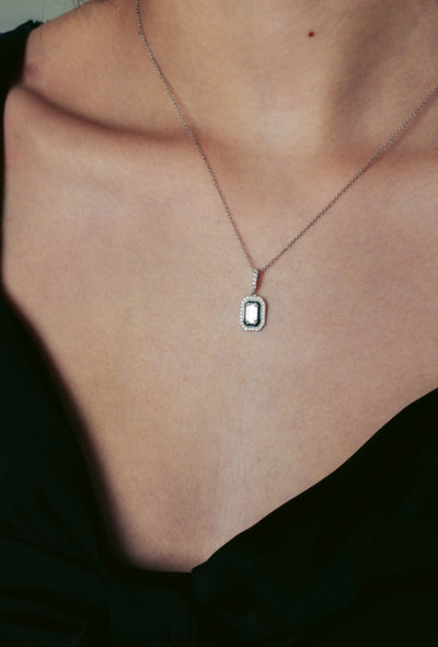 Georgini Retrospect Pendant - Silver/Black | Mocha Australia