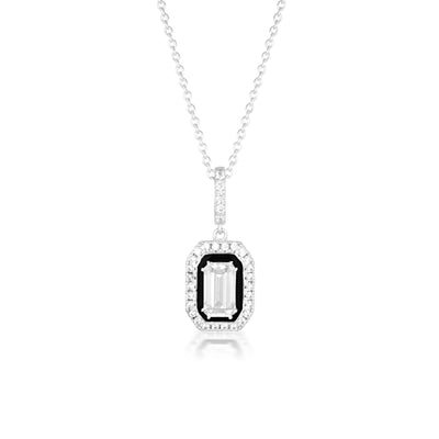 Georgini Retrospect Pendant - Silver/Black | Mocha Australia