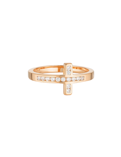 Georgini Spiritus Wrap Cross Ring - Rose Gold | Mocha Australia