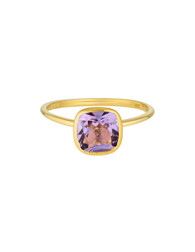 Georgini Doros Ring w/ Amethyst - Gold | Mocha Australia