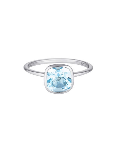 Georgini Doros Ring w/ Blue Topaz - Silver | Mocha Australia