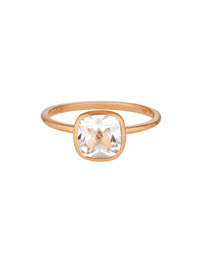 Georgini Doros Ring w/ White Topaz - Rose Gold | Mocha Australia