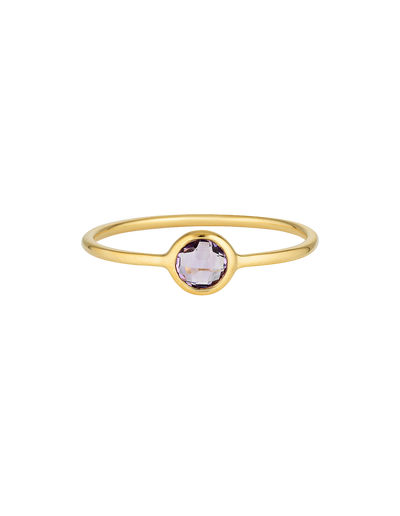 Georgini Eos Ring w/ Amethyst - Gold | Mocha Australia