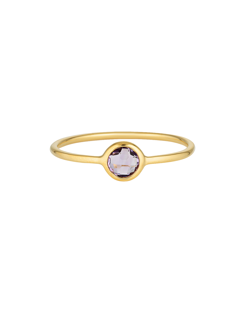 Georgini Eos Ring w/ Amethyst - Gold | Mocha Australia