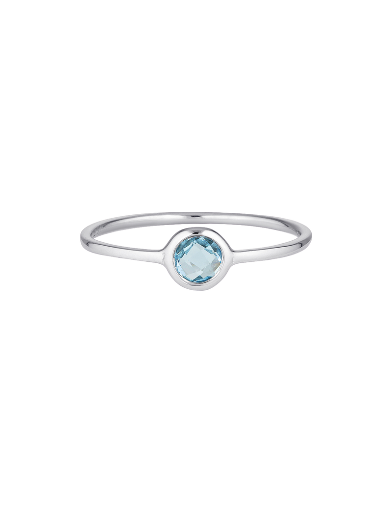 Georgini Eos Ring w/ Blue Topaz - Silver | Mocha Australia