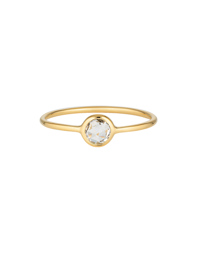 Georgini Eos Ring w/ White Topaz - Gold | Mocha Australia