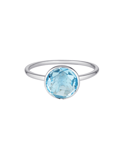 Georgini Rodos Ring w/ Blue Topaz - Silver | Mocha Australia