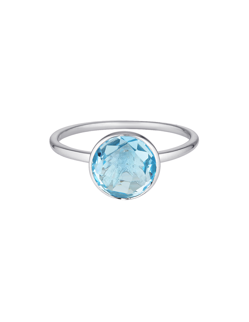 Georgini Rodos Ring w/ Blue Topaz - Silver | Mocha Australia