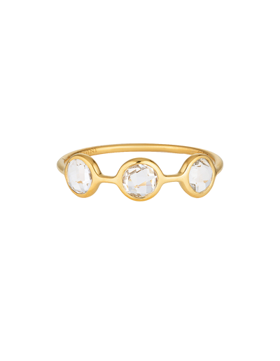 Georgini Kiklo Ring w/ White Topaz - Gold | Mocha Australia