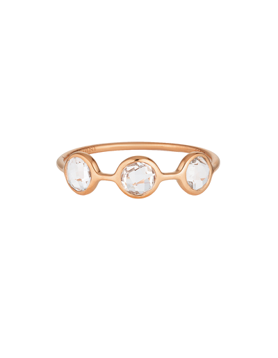 Georgini Kiklo Ring w/ White Topaz - Rose Gold | Mocha Australia