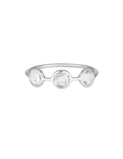 Georgini Kiklo Ring w/ White Topaz - Silver | Mocha Australia