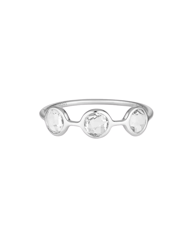 Georgini Kiklo Ring w/ White Topaz - Silver | Mocha Australia