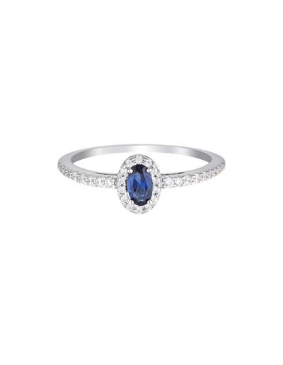 Georgini Aurora Glow Ring - Silver/Sapphire | Mocha Australia