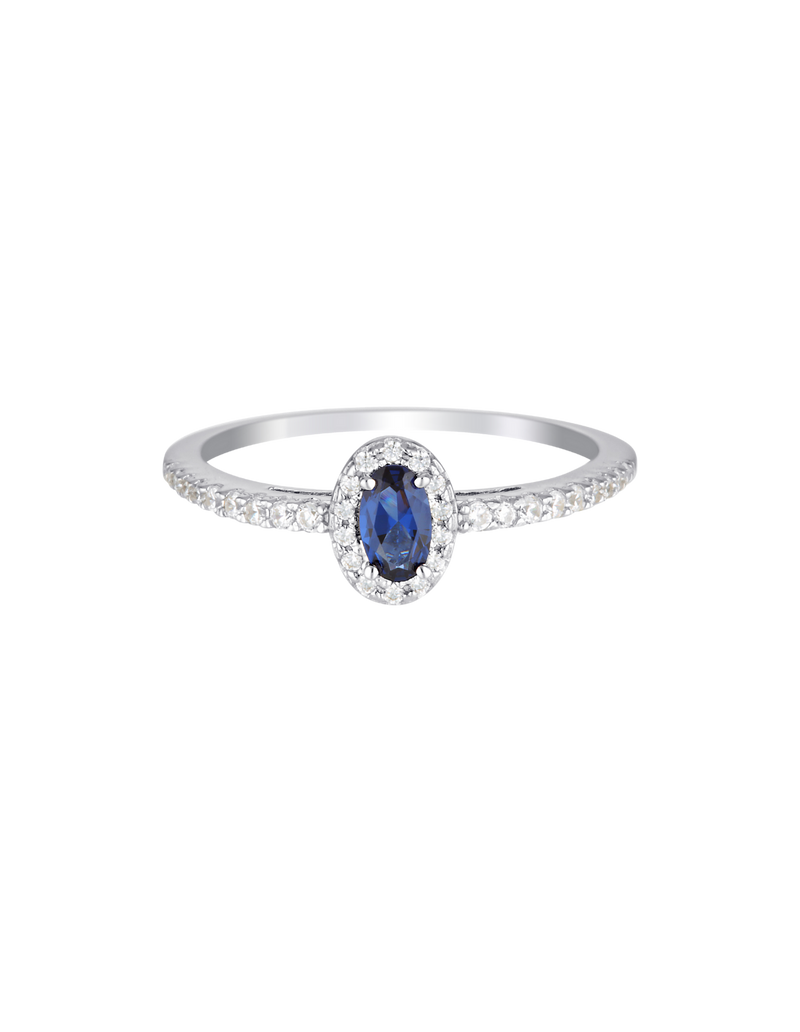 Georgini Aurora Glow Ring - Silver/Sapphire | Mocha Australia
