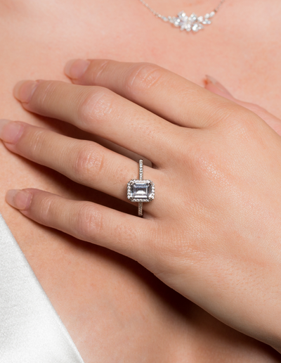 Georgini Iconic Bridal Violet Ring - Silver | Mocha Australia