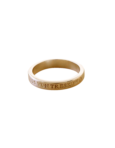 Von Treskow Enscribed VT Ring - Gold | Mocha Australia