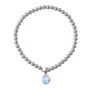 Von Treskow 4mm Stretchy Bracelet w/ Pear Moonstone