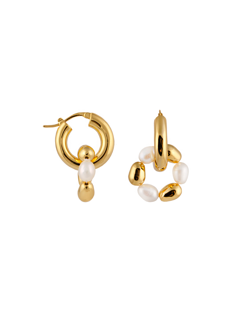 Zahar Eliza Earrings - Gold | Mocha Australia