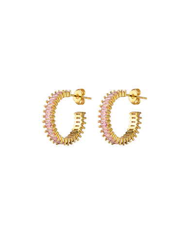 Zahar Blanca Earrings - Gold/Pale Pink | Mocha Australia