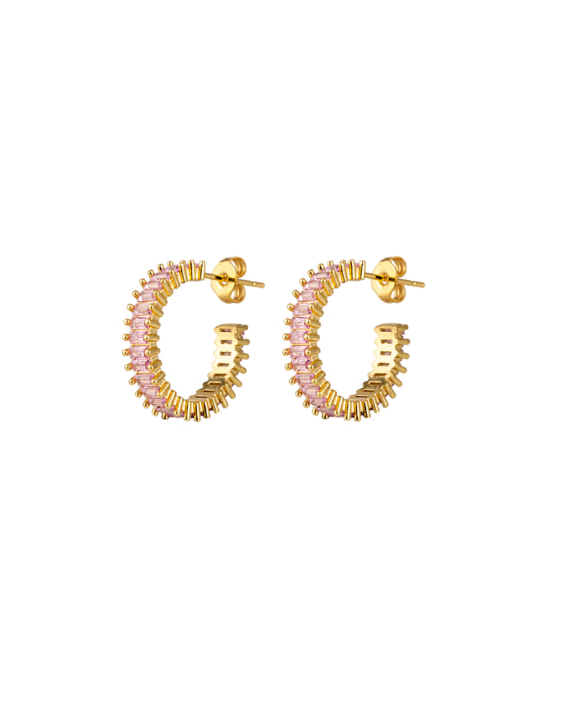 Zahar Blanca Earrings - Gold/Pale Pink | Mocha Australia