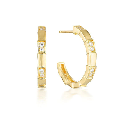 Georgini Emilio Vega Hoop Earrings - Gold | Mocha Australia