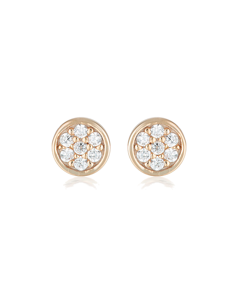 Georgini Dotti Stud Earrings w/ CZ - Rose Gold | Mocha Australia