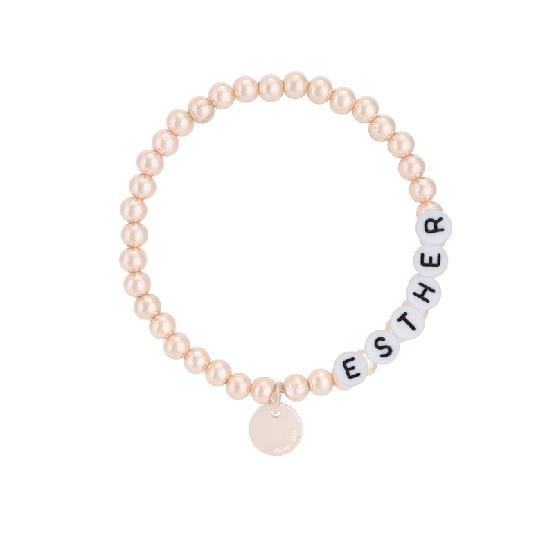 Mocha Name-It Customisable Bracelet 5mm - Rose Gold - Customer&